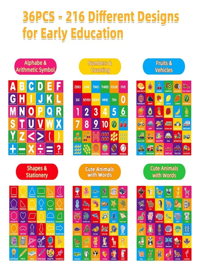 Caferria Magnetic Blocks for Toddlers 1-3, 1.4 inch Large Building Blocks Number ABC Learning Toys for 1 2 3 4 5+ Year Old Boys Girls Educational Montessori Toys for Preschool Activities 36PCS STEM Magnet Cube - Image 5
